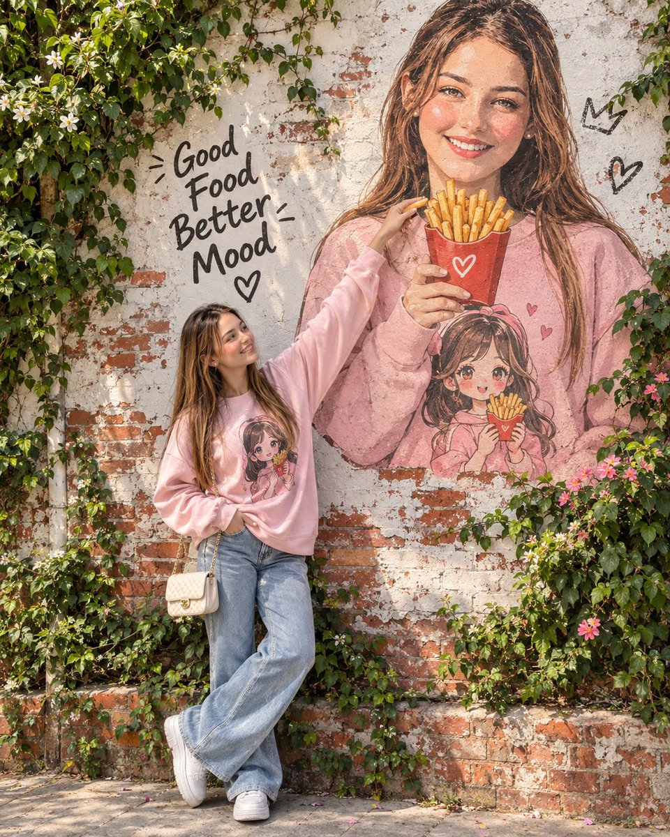 Product Marketing - Hyper-Realistic Street Fashion Portrait with Mural Interaction — output 1