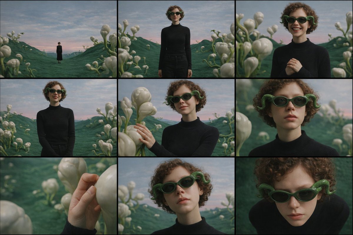 Comic / Storyboard - Cinematic Contact Sheet Generation from Reference Image — output 1