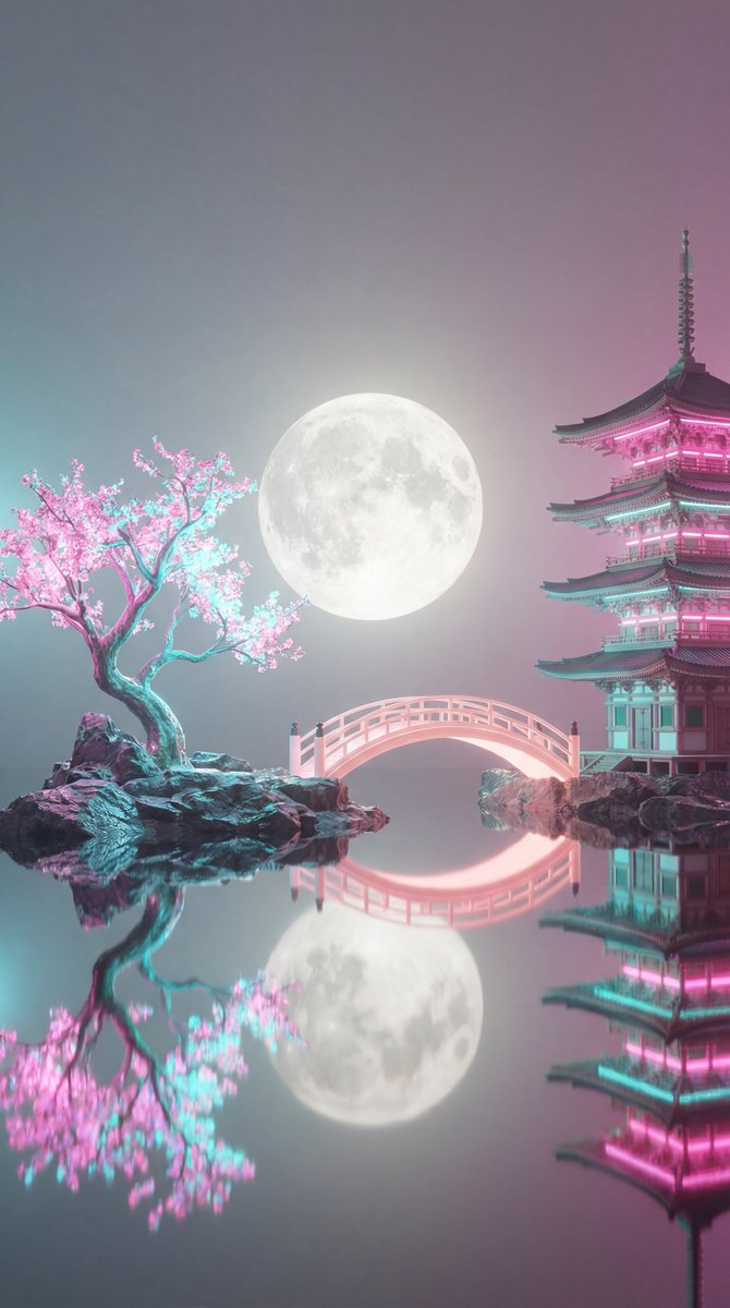 Surreal Vaporwave Night Landscape — output 1