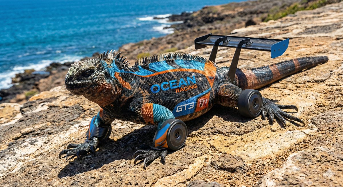 Game Asset - LMGT3-Class Car Inspired Sea Iguana — output 1