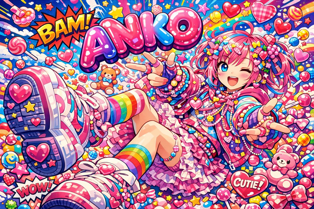 Harajuku Decora Pop Art Poster of Aniko — output 1