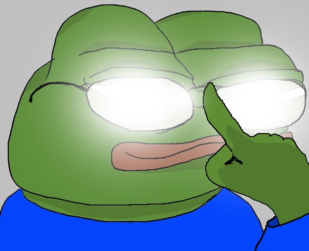Profile / Avatar - Glowing Glasses Frog Meme — output 1