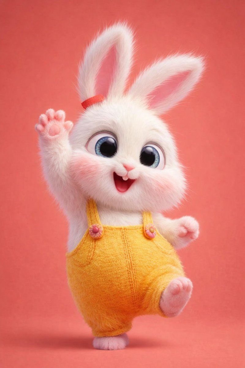 Game Asset - 3D Anthropomorphic Bunny Character Prompt — output 1