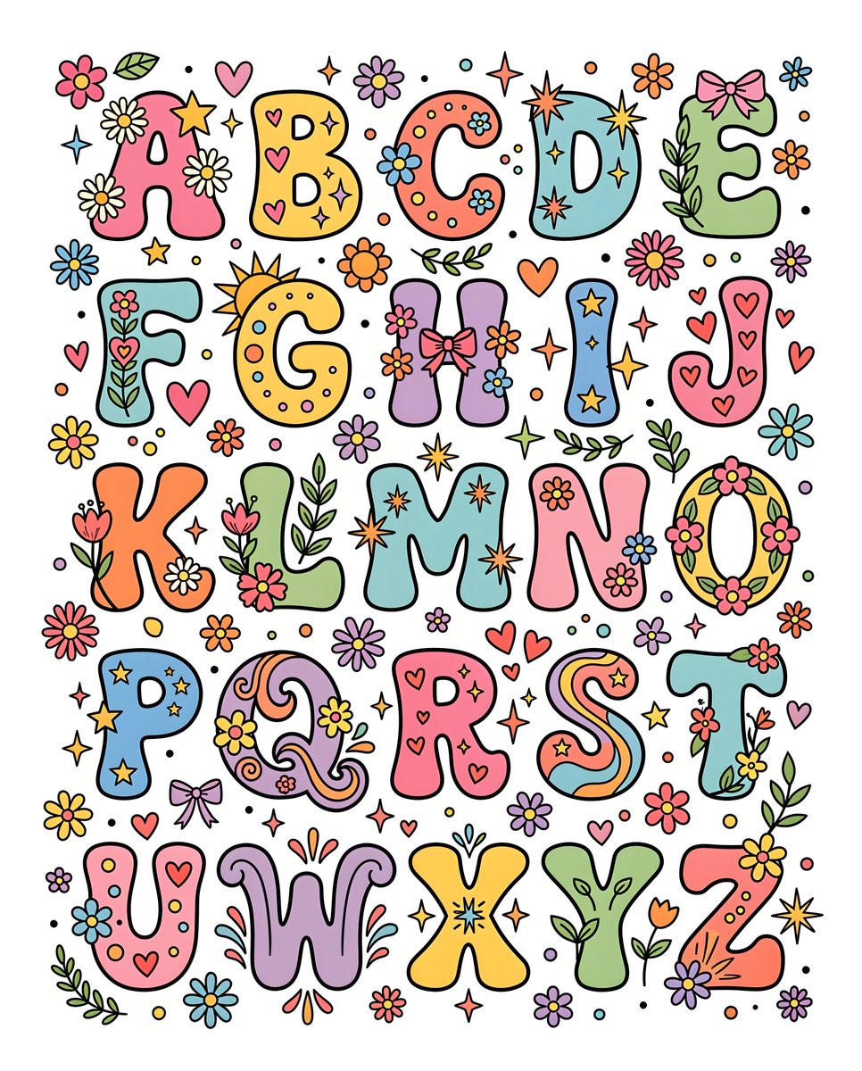 Infographic / Edu Visual - Retro 1970s Alphabet Graphic Design — output 1