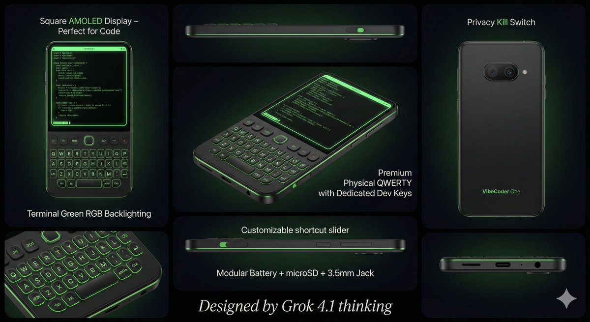 E-commerce Main Image - Vibe Coder Keyboard Phone Design Task — output 1
