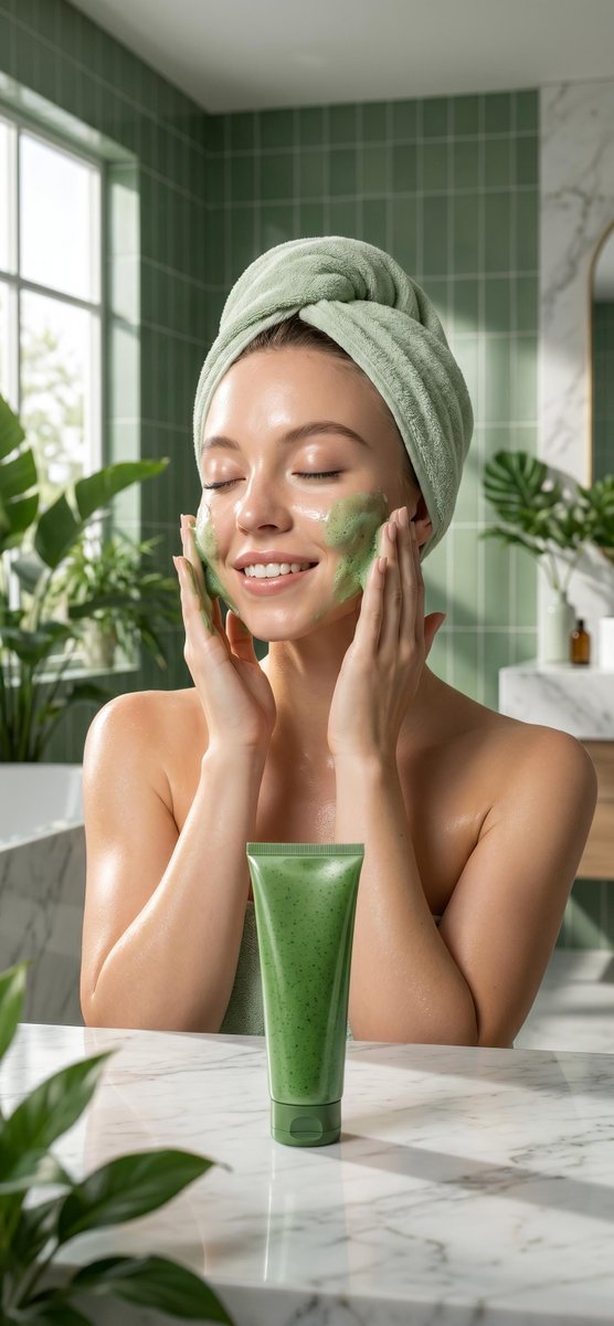 E-commerce Main Image - Realistic Skincare Advertisement Photography — output 1
