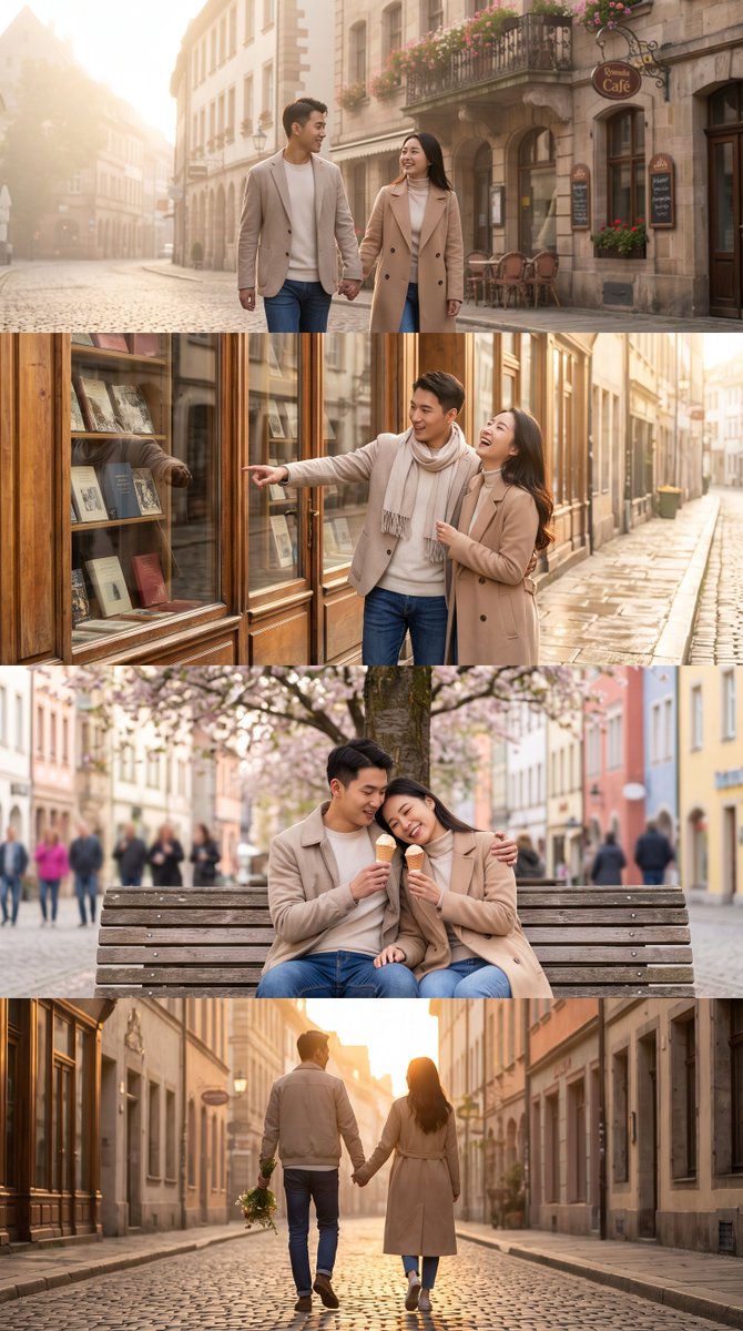 Comic / Storyboard - Romantic Chinese Couple in Europe — output 1