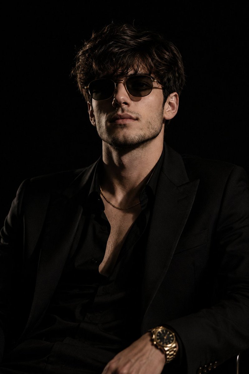 Profile / Avatar - High-Fashion Male Editorial — output 1