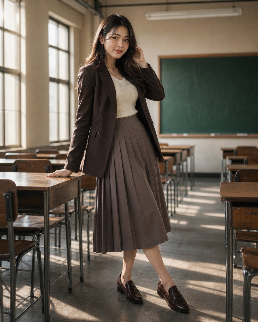 Profile / Avatar - University Classroom Fashion Portrait — output 1