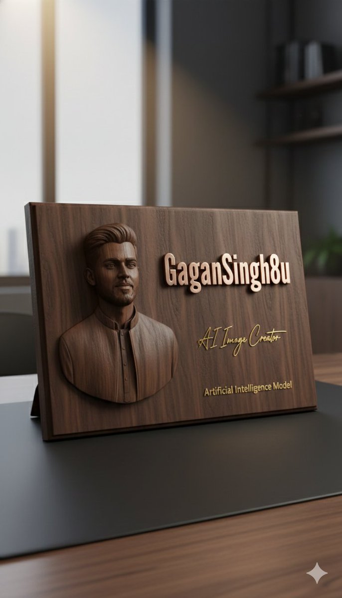 E-commerce Main Image - 3D Embossed Executive Plaque Mockup from Reference Image — output 1