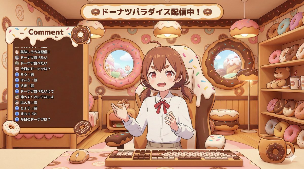 Game Asset - VTuber Streaming Screen Generation with Customizable Character and Theme — output 1