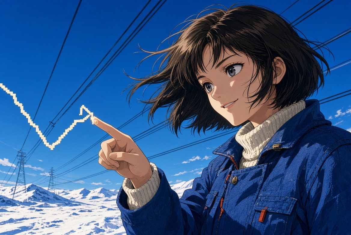 Infographic / Edu Visual - Anime Woman Pointing at Growth Arrow — output 1