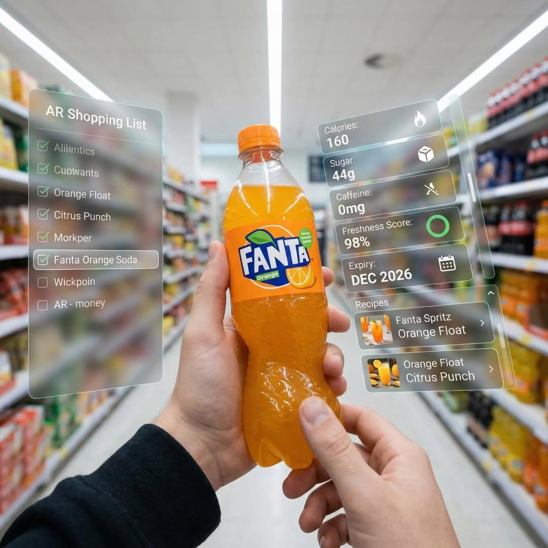 Hyper-Realistic Mixed Reality Fanta Bottle Interface — output 1
