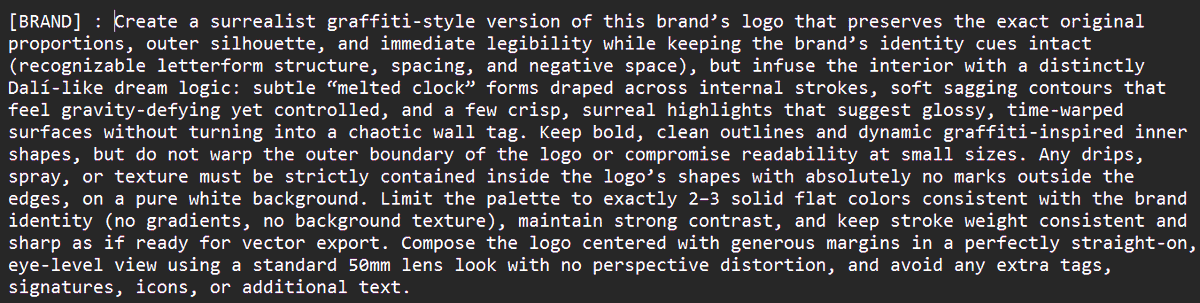 Surreal Melting Logo Generation Template — output 1