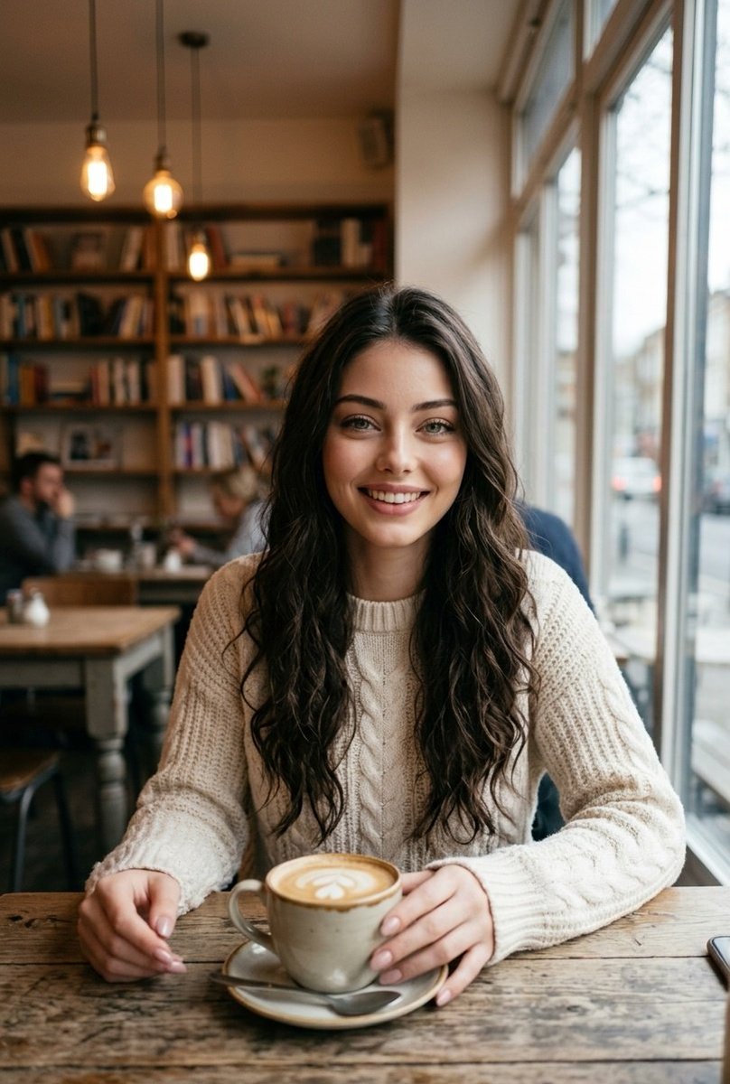 Profile / Avatar - Candid Cafe Portrait — output 1