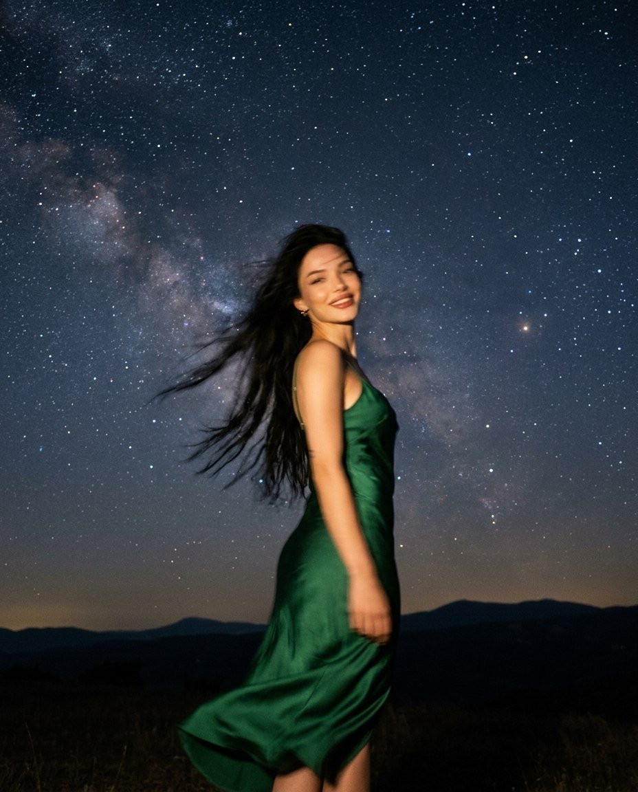 Profile / Avatar - Starry Night Motion Blur Portrait — output 1