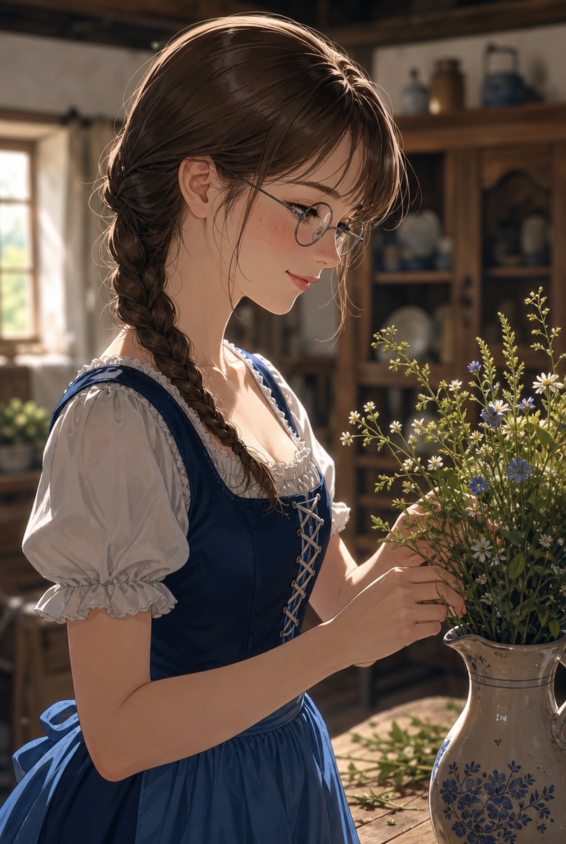 Comic / Storyboard - Cottagecore Anime Flower Arrangement — output 1