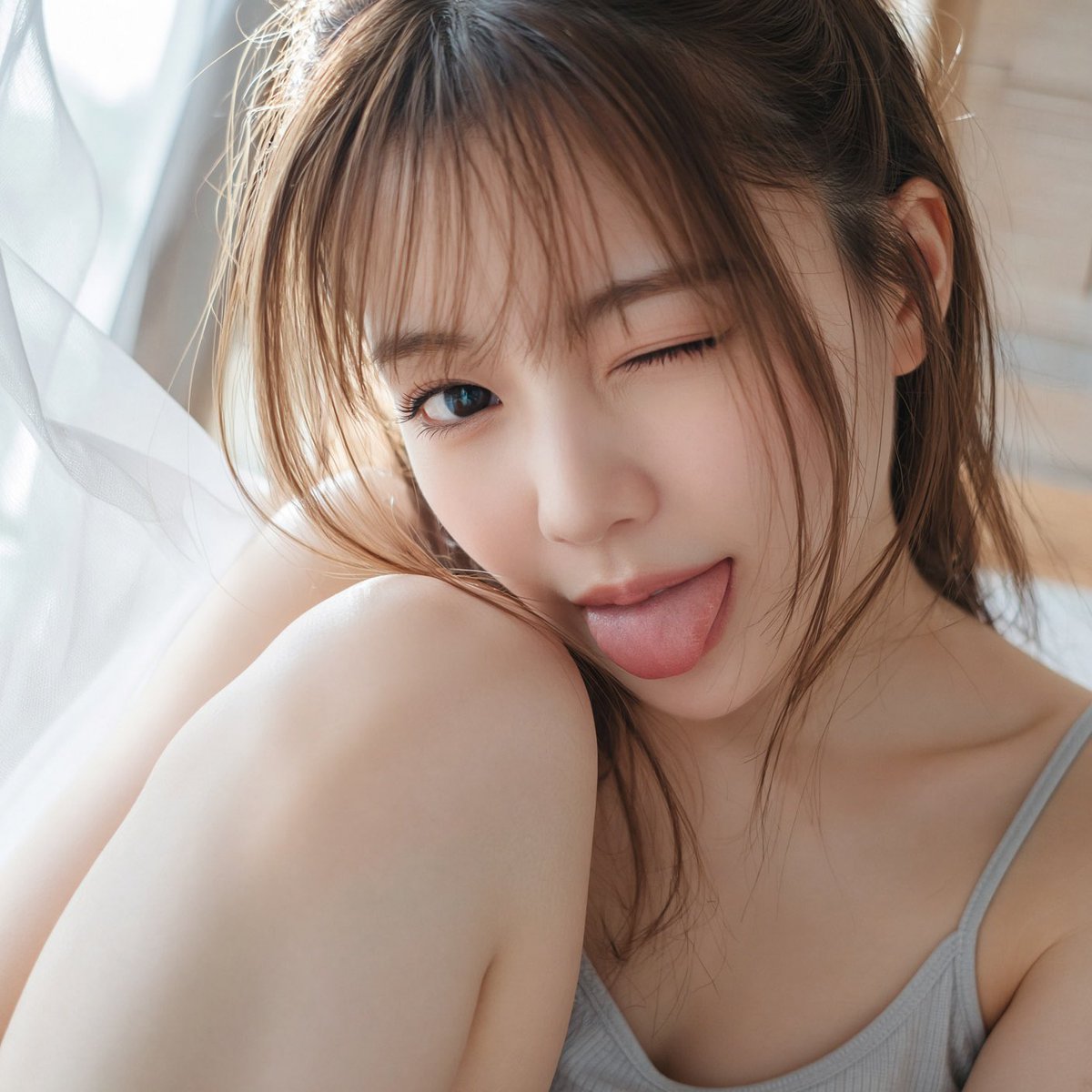 Profile / Avatar - Playful Morning Selfie Portrait — output 1