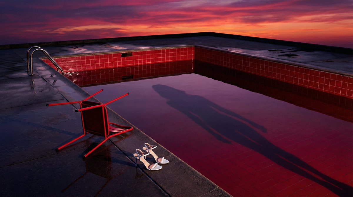 Surreal Guy Bourdin Style Pool Scene — output 1