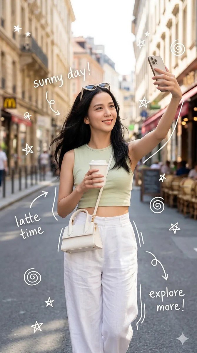 Profile / Avatar - European Street Selfie with Doodles — output 1