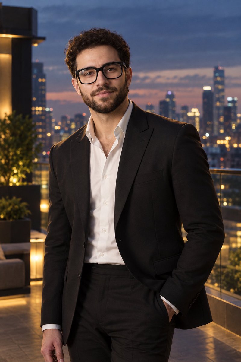 Profile / Avatar - Sophisticated Man Rooftop Portrait — output 1