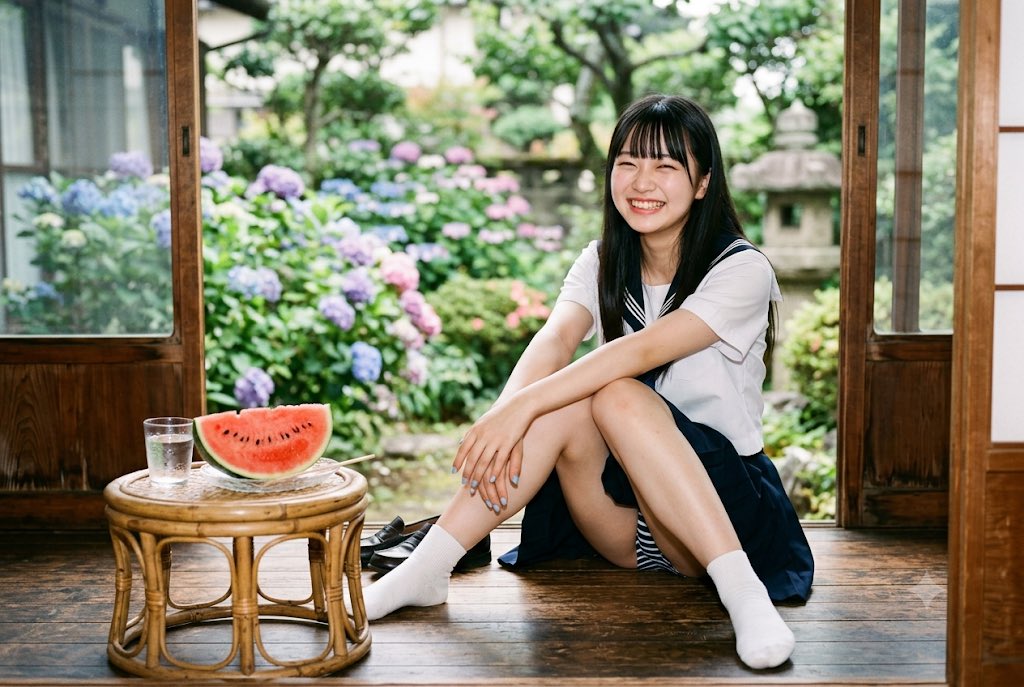 Social Media Post - Summer Veranda Schoolgirl Photo — output 1