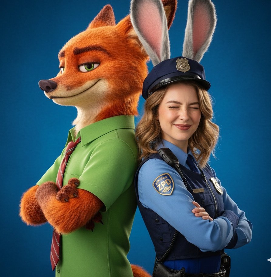 Hyper-Realistic Zootopia Cosplay Portrait with Identity Lock — output 1