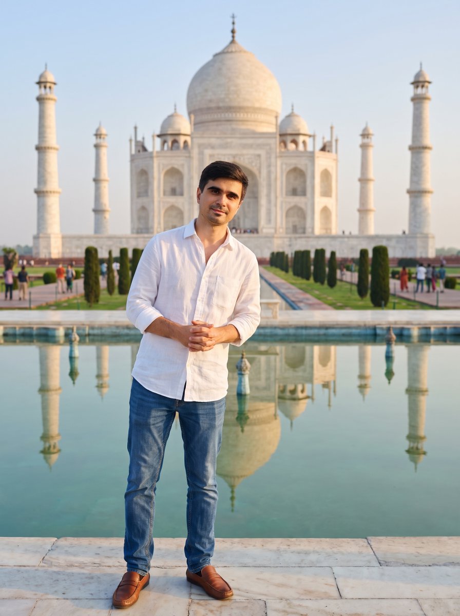 Profile / Avatar - Taj Mahal Travel Portrait — output 1