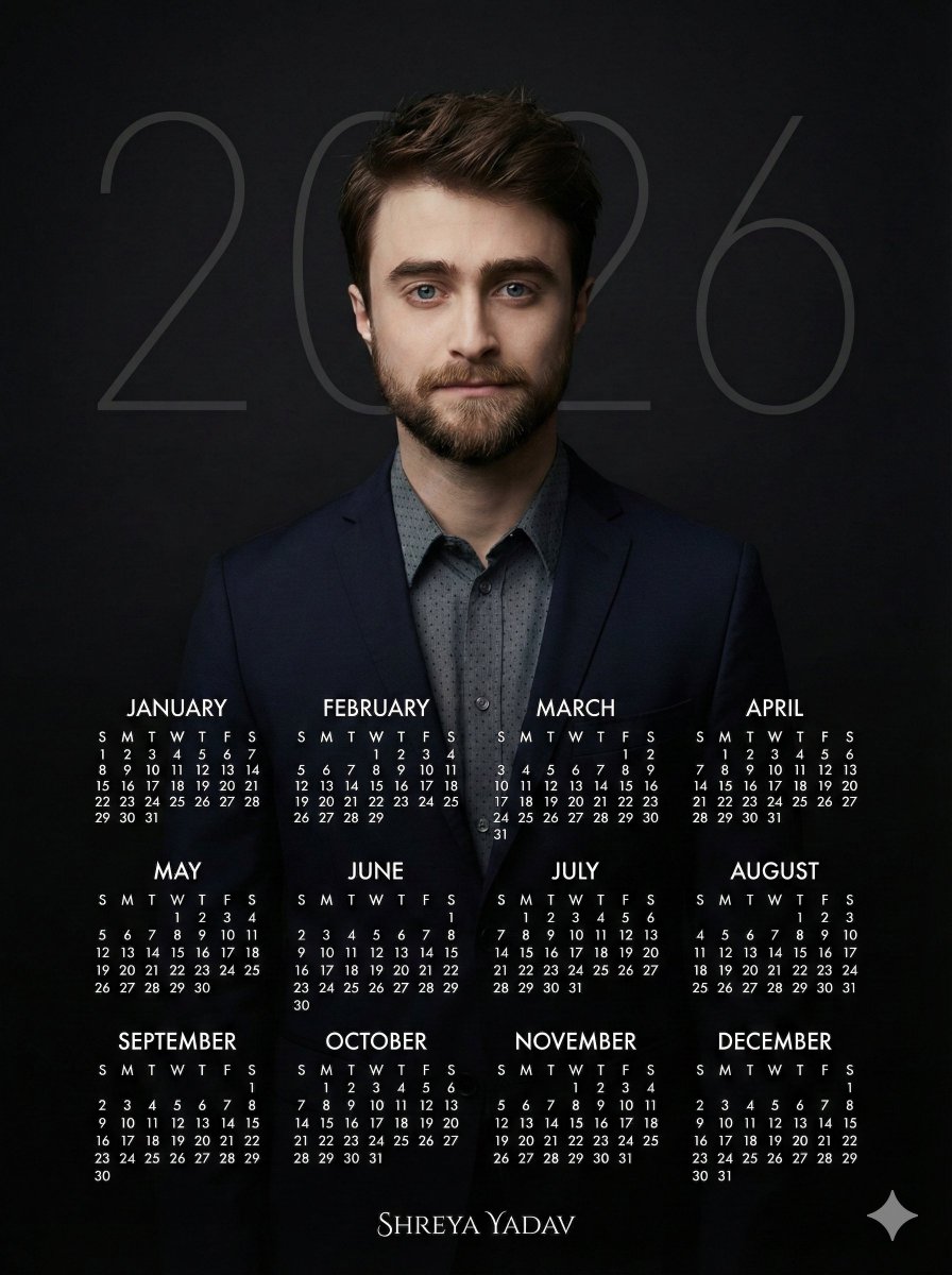 Cinematic 2026 Calendar Poster Prompt — output 1