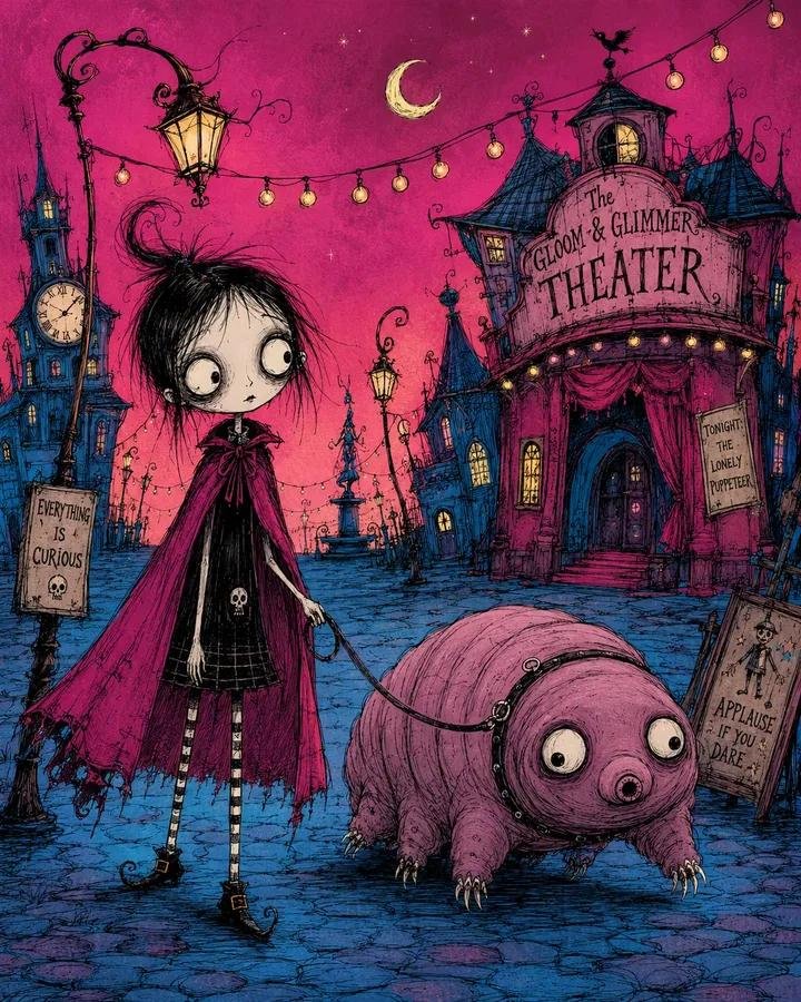 Comic / Storyboard - Gothic Whimsical Storybook Illustration — output 1