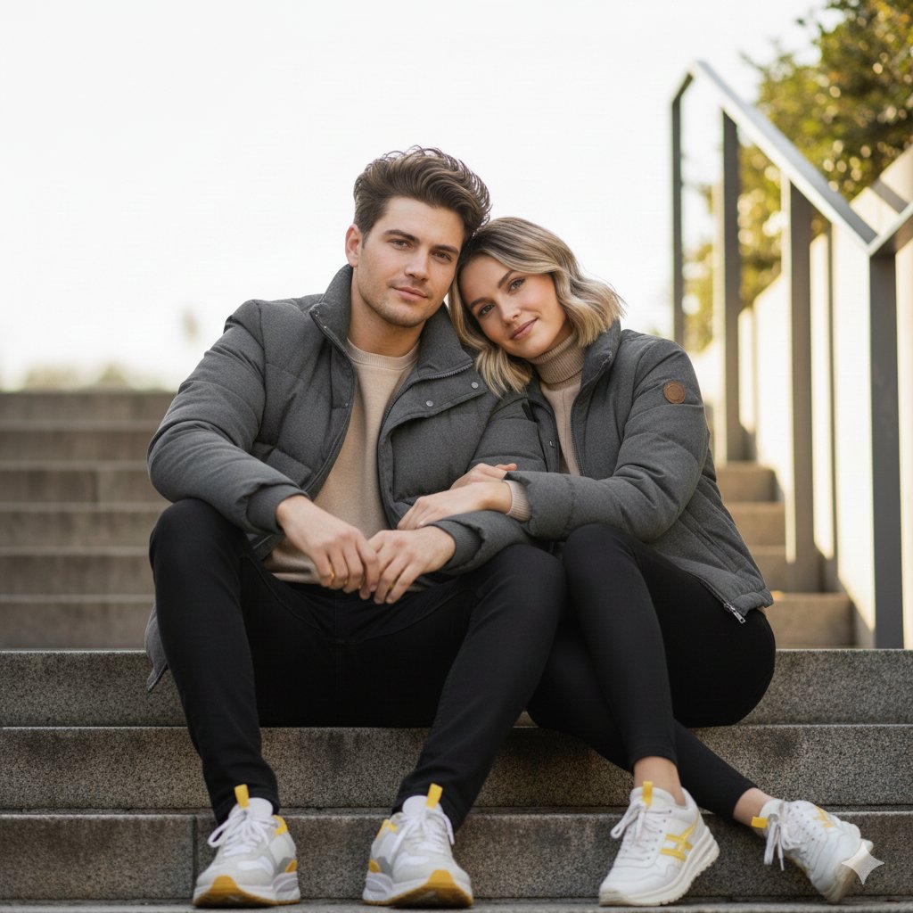 Ultra-realistic lifestyle portrait prompt for a modern couple — output 1