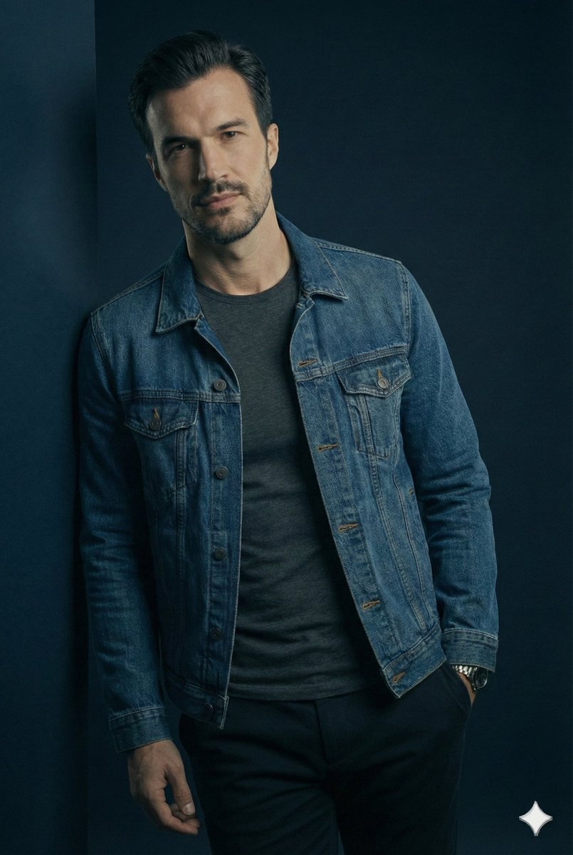 JSON Prompt for Cinematic Male Studio Portrait — output 1
