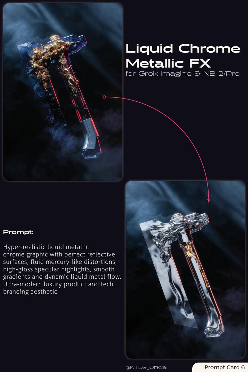 Product Marketing - Liquid Chrome Metallic FX Prompt — output 1