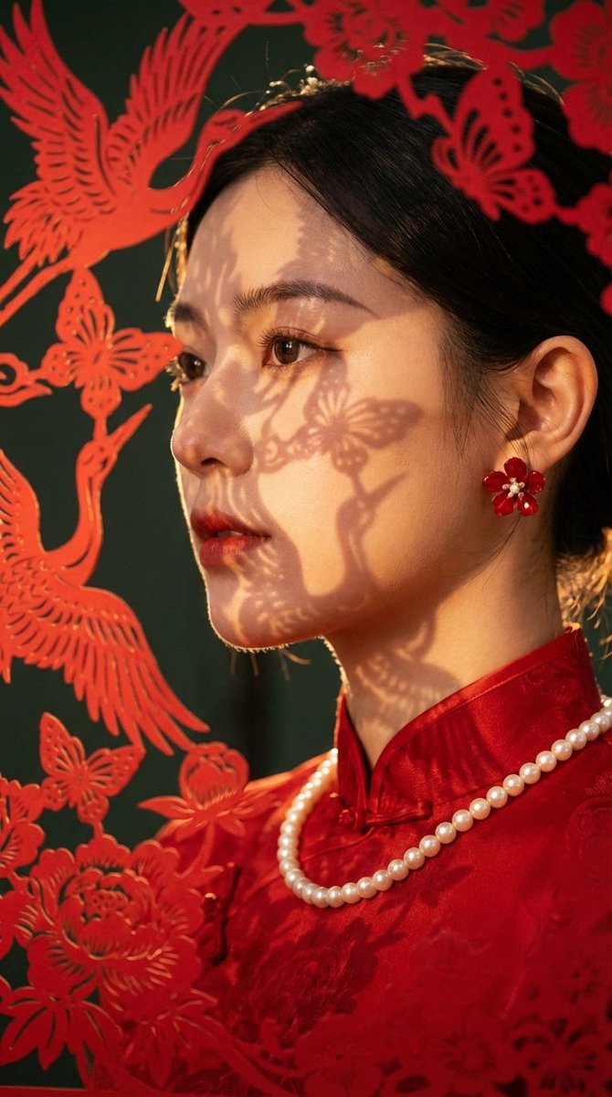 High-End Commercial Portrait with New Chinese Aesthetic — output 1
