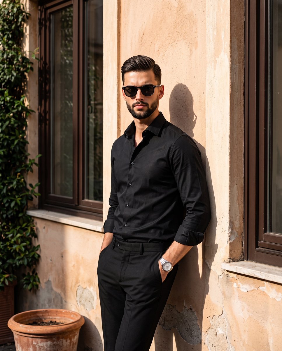 Profile / Avatar - Mediterranean Street Fashion Portrait — output 1