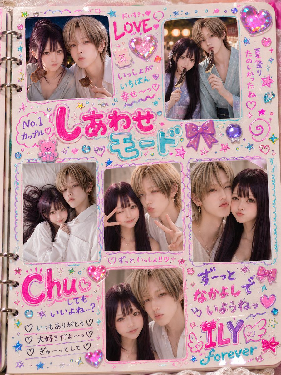 Comic / Storyboard - Y2K Japanese Purikura Sticker Album — output 1
