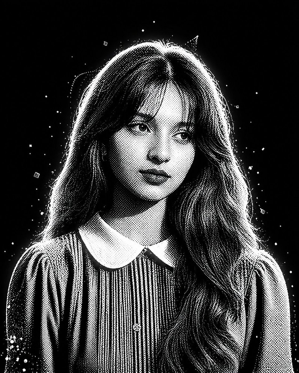 Profile / Avatar - Monochrome Halftone Portrait — output 1