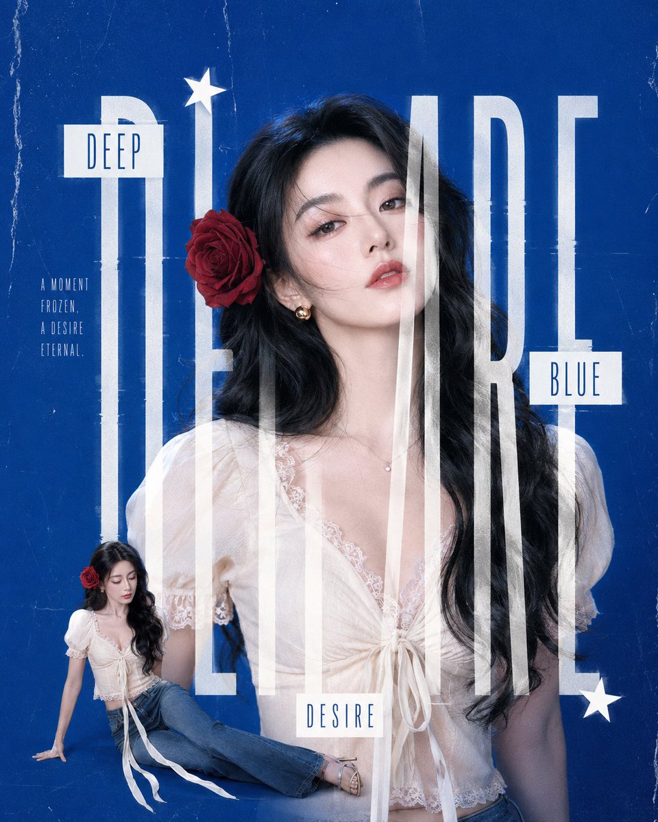 Product Marketing - Deep Blue Desire Fashion Poster — output 1