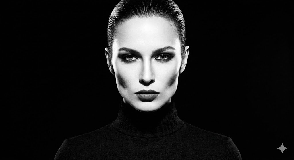 Profile / Avatar - High-Contrast Fashion Studio Portrait — output 1