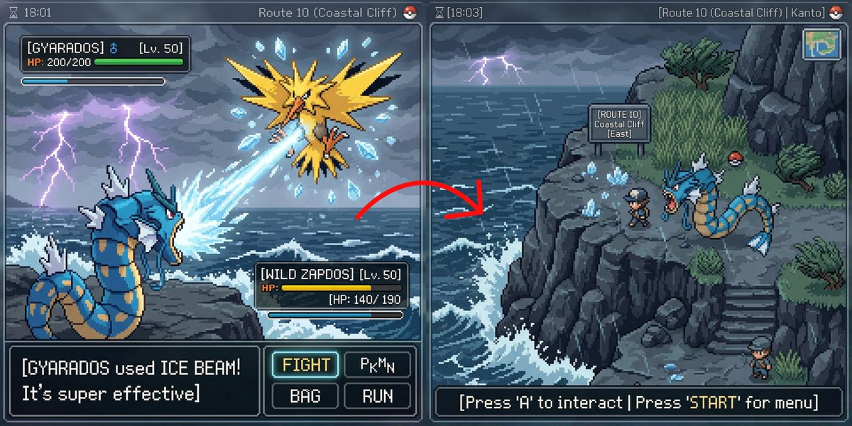 Game Asset - Pokémon Overworld Screenshot Generation — output 1
