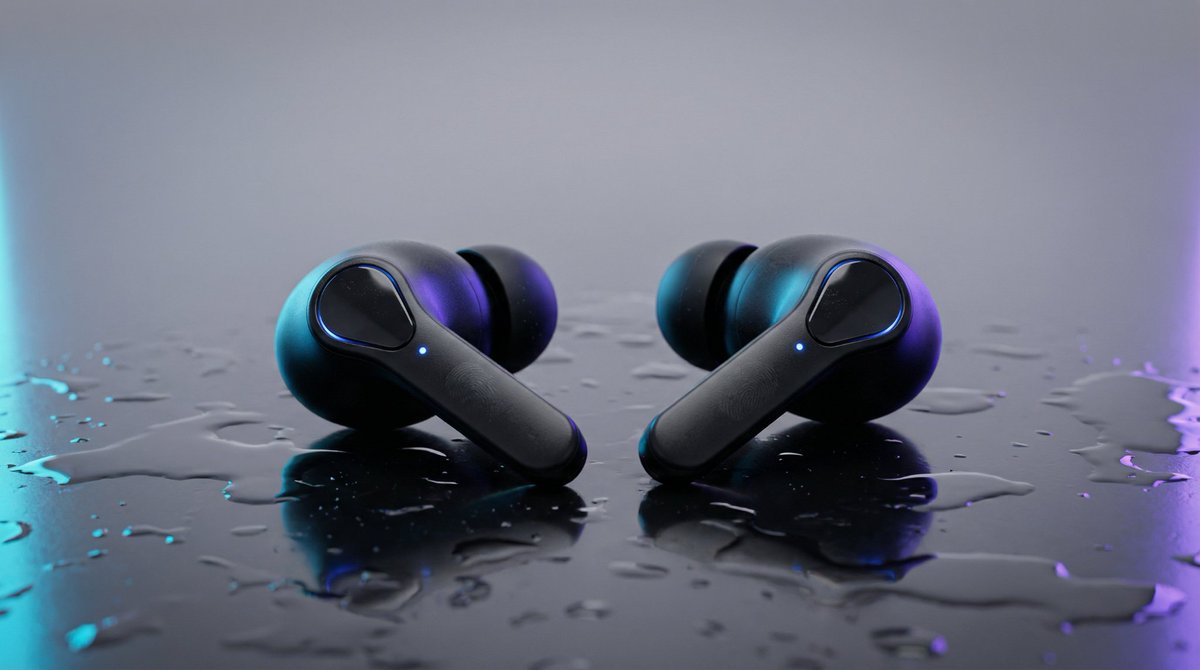 E-commerce Main Image - High-End Product Mockup for Wireless Earbuds — output 1