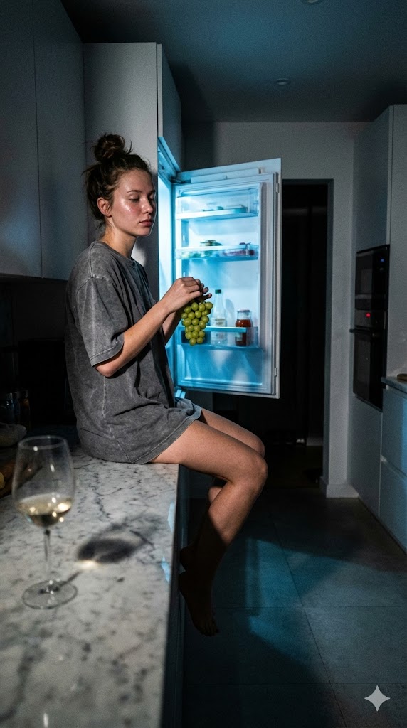 Candid 3 AM Fridge Light Portrait — output 1
