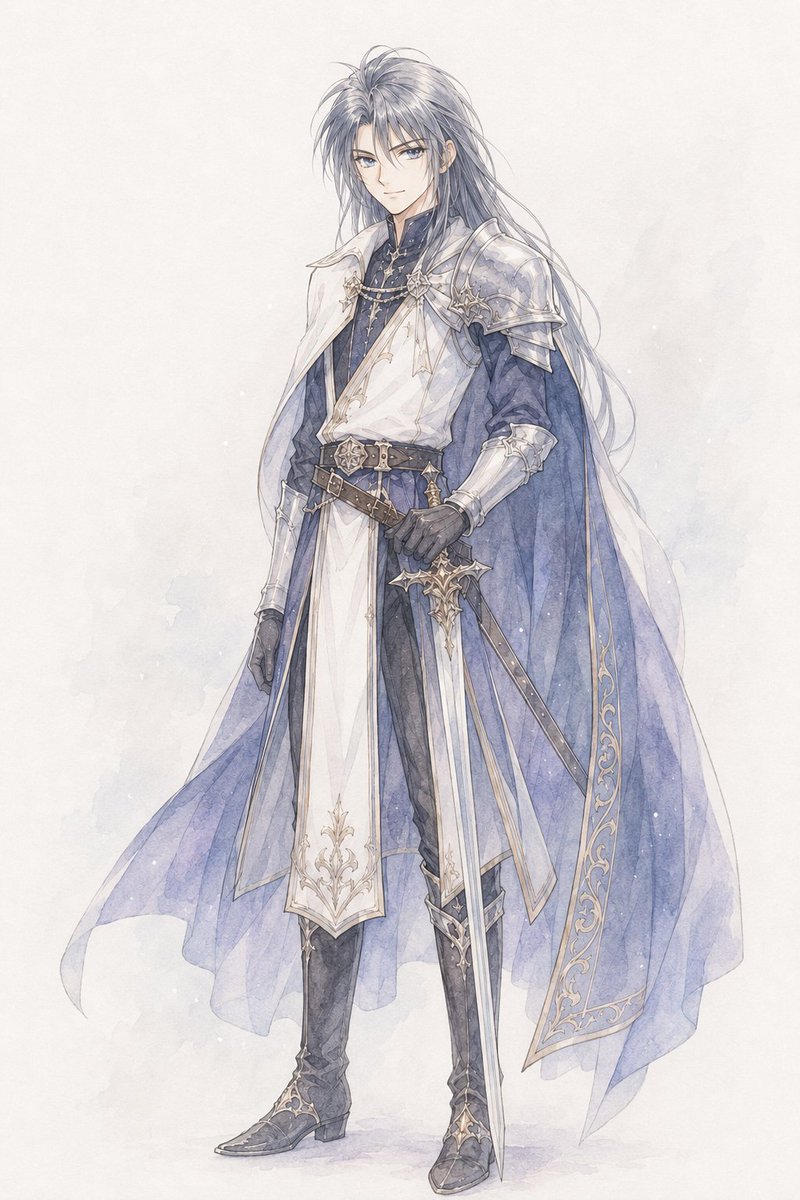 Comic / Storyboard - Watercolor Fantasy Knight Redesign — output 1