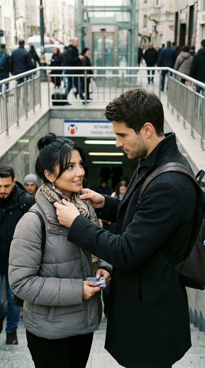 Social Media Post - Candid Street Romance Prompt (Istanbul Metro) — output 1