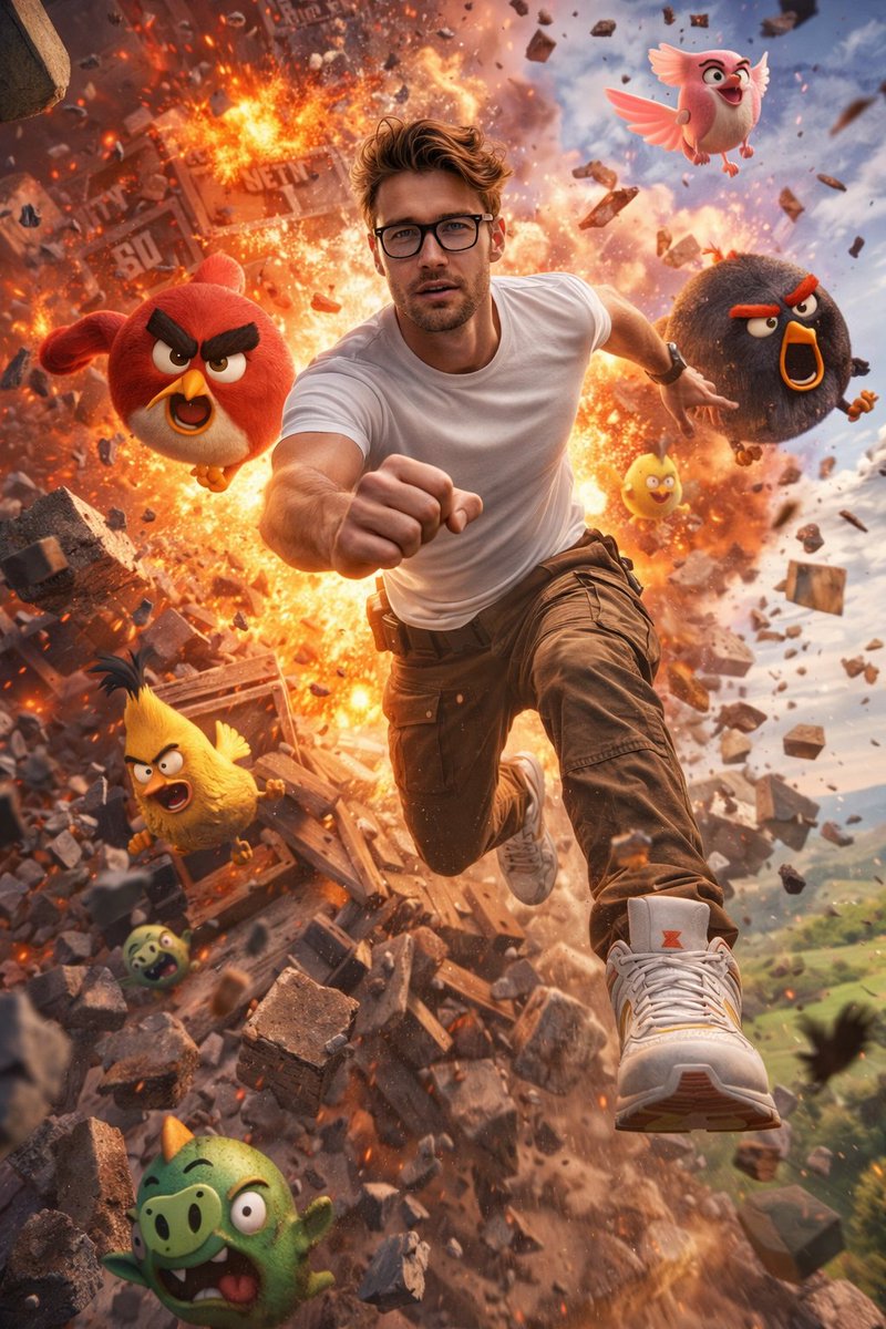 Game Asset - Ultra-Realistic Man in Angry Birds World — output 1