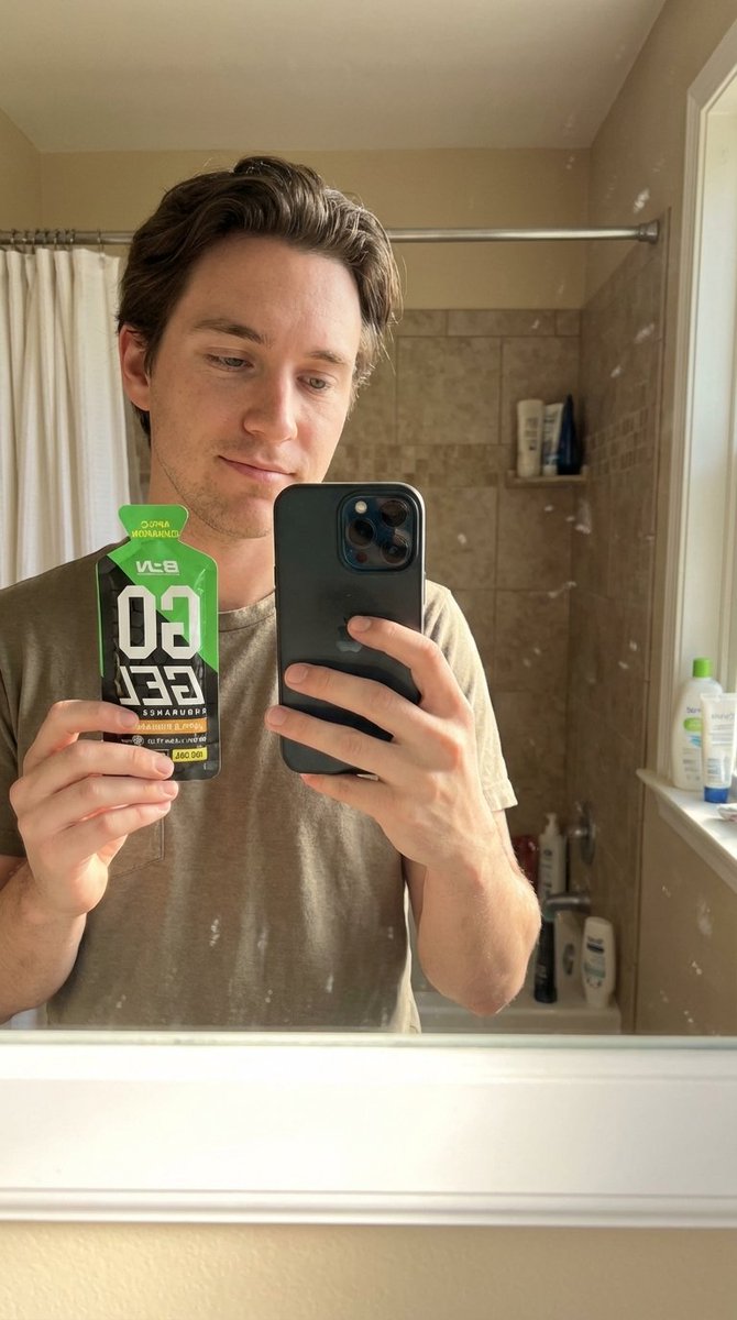 Hyper-Realistic Mirror Selfie with Product — output 1