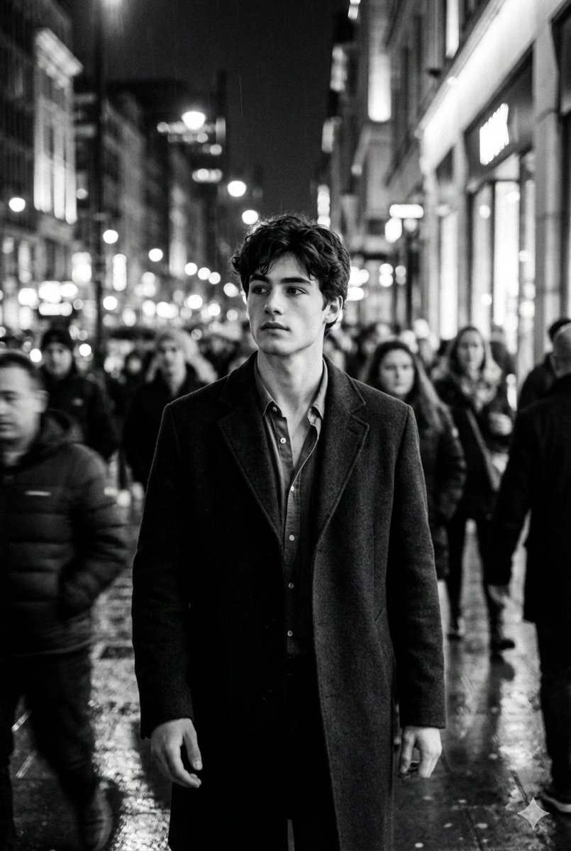 YouTube Thumbnail - Black and White Cinematic Motion Portrait — output 1