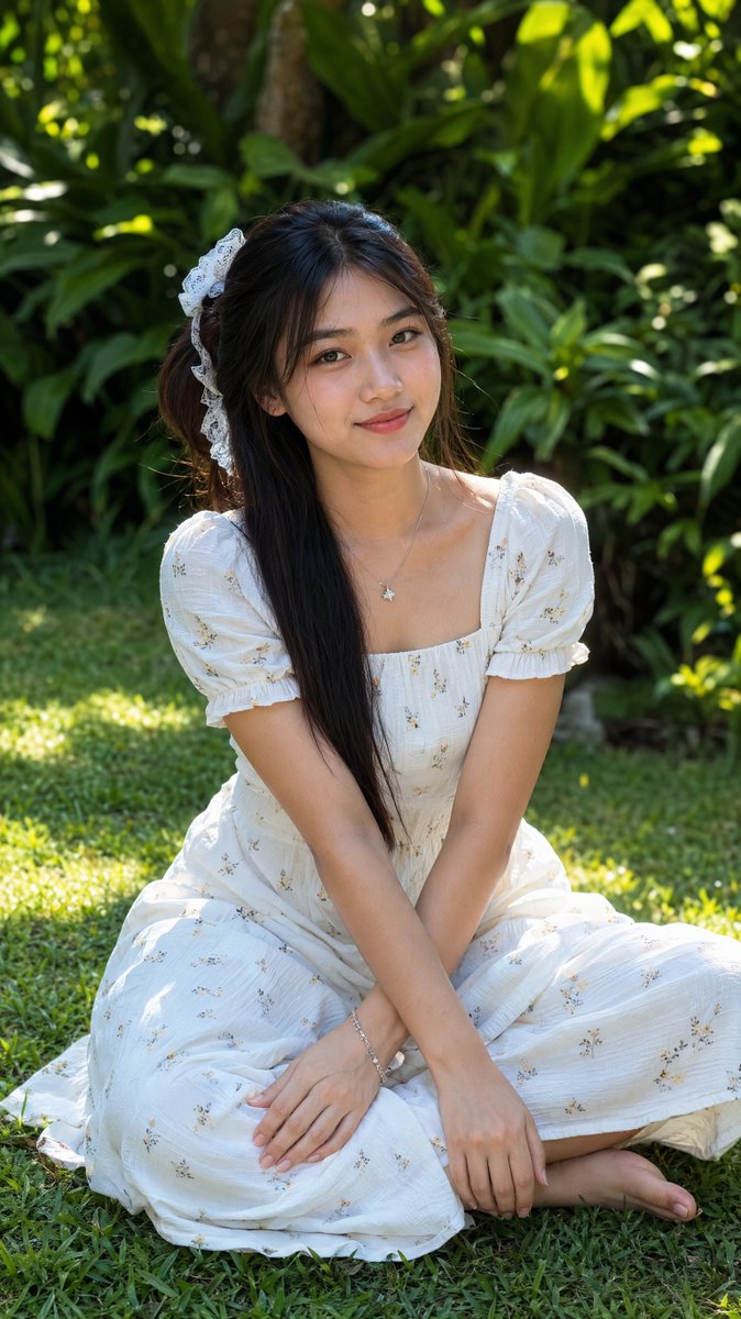 Profile / Avatar - Burmese Woman in Sunny Garden Portrait — output 1