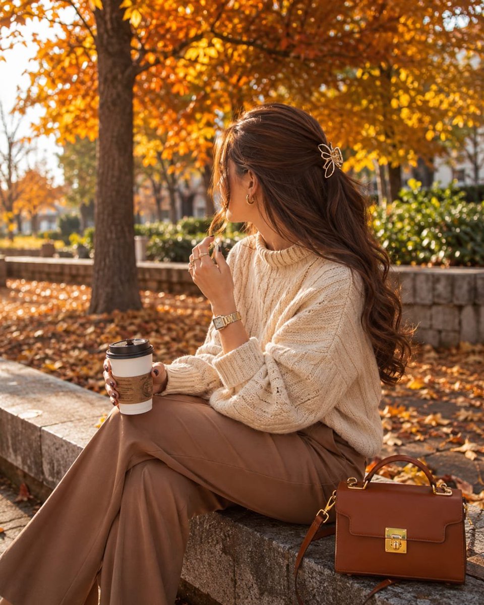 Social Media Post - Autumn Park Fashion Photography — output 1