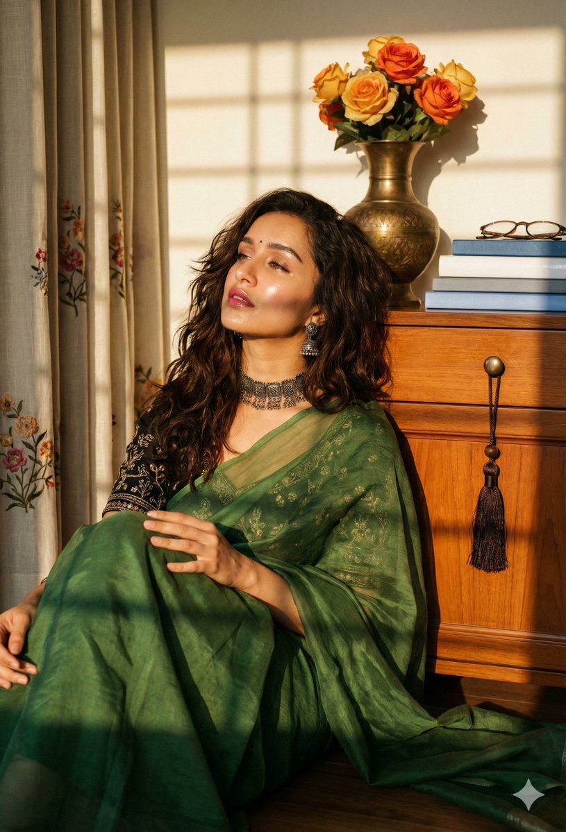 Indian Saree Fashion Portraits (Two Prompts) — output 1